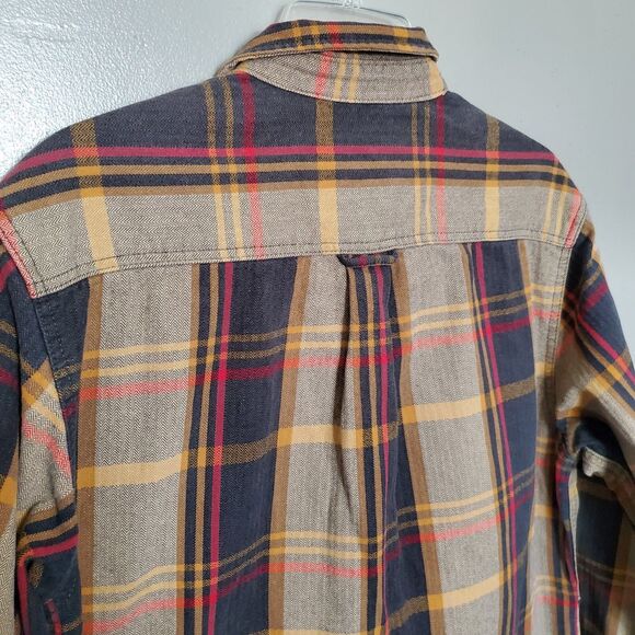 Orvis Big Bear Plaid Flannel Shirt Mens Size Medium Heavyweight Double Brushed - Picture 8 of 12